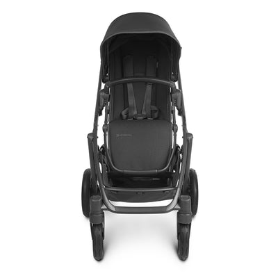 Front view of UPPAbaby VISTA V2 Travel System stroller with canopy slightly up up  in -- Color_Jake