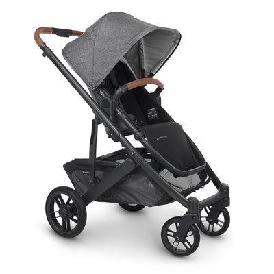 Angled view of UPPAbaby Cruz V2 Stroller in -- Color_Gregory