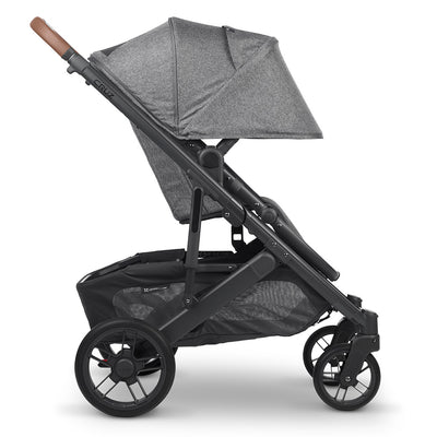 Side view of UPPAbaby Cruz V2 Stroller with canopy down  in -- Color_Gregory