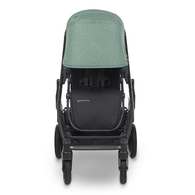 Front view of UPPAbaby CRUZ V2 Stroller with canopy down  in -- Color_Gwen