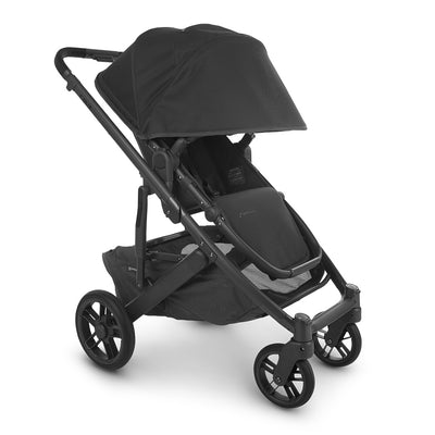 The extended sunshade on left side view of the uppababy CRUZ V2 stroller -- Color_Jake