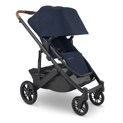 Angled view of UPPAbaby CRUZ V2 Stroller with canopy down  in -- Color_Noa