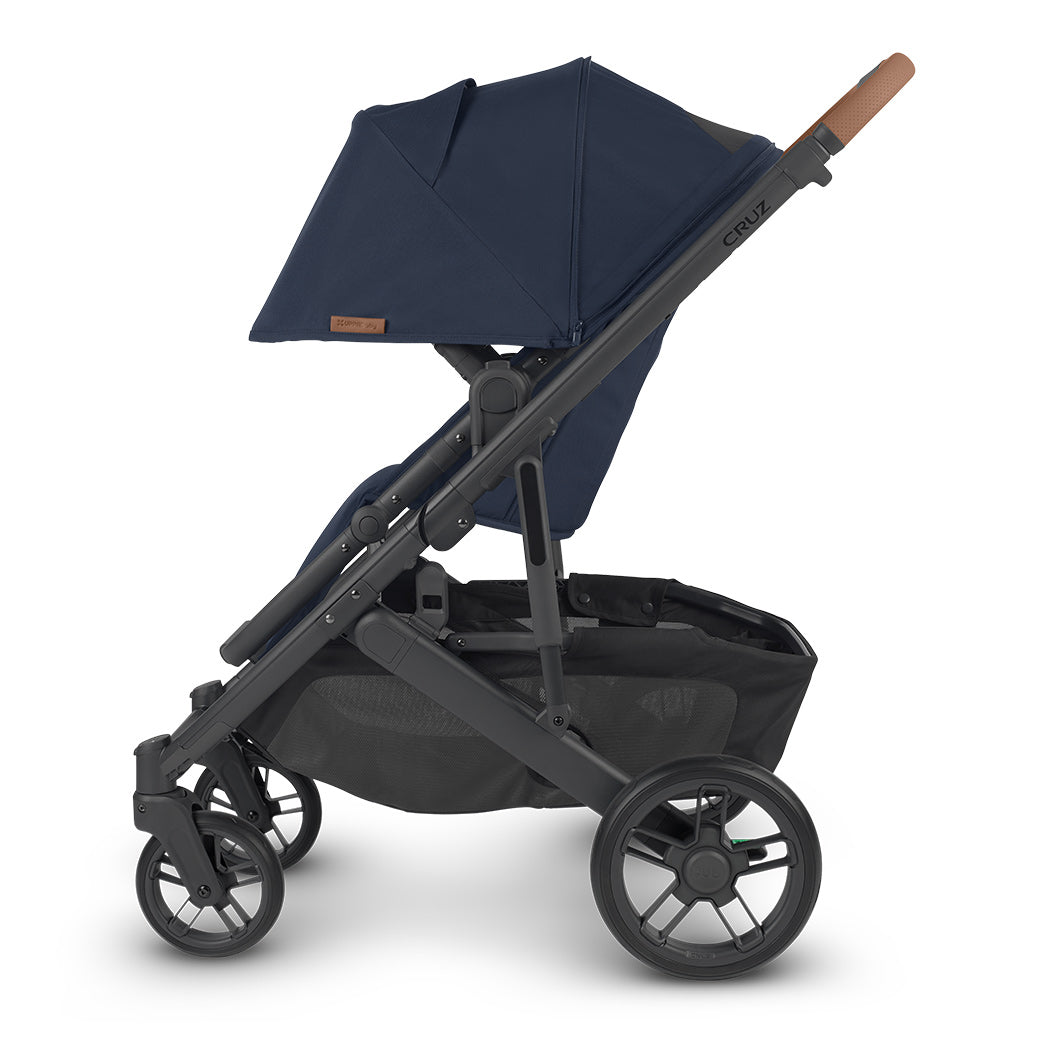 Side view of UPPAbaby Cruz V2 Stroller with canopy down  in -- Color_Noa