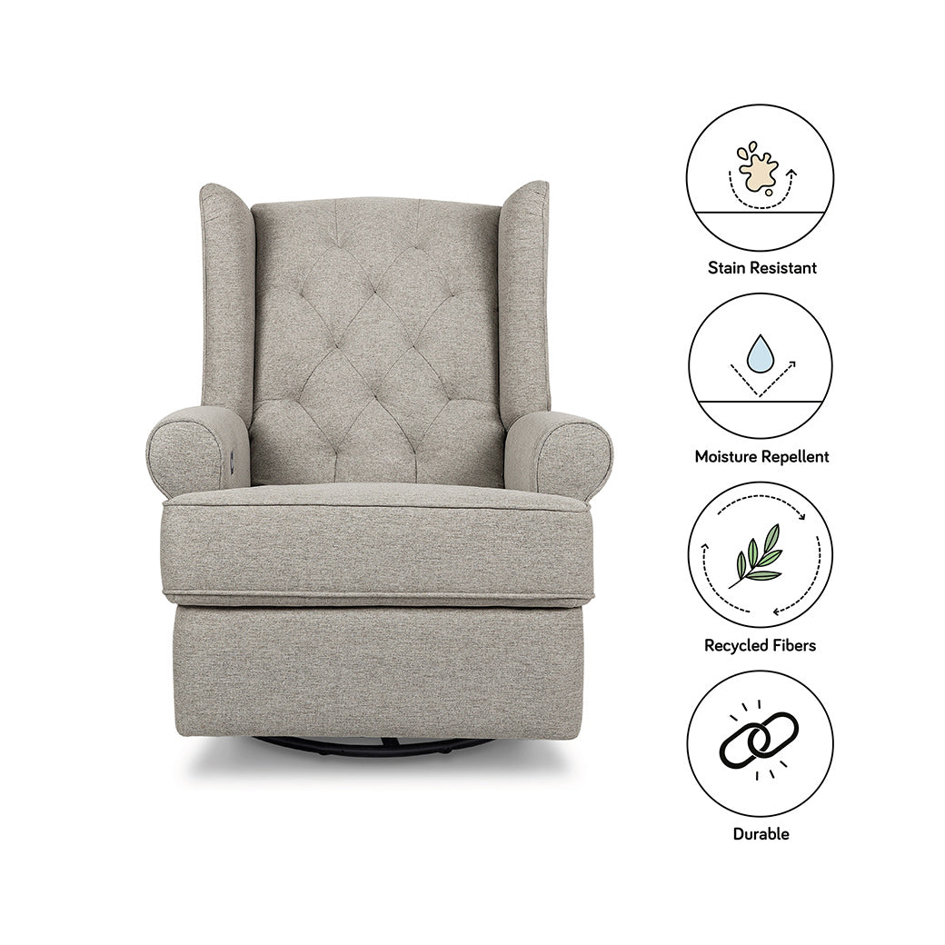 Features of the Namesake's Harbour Power Recliner in -- Color_Performance Grey Eco-Weave