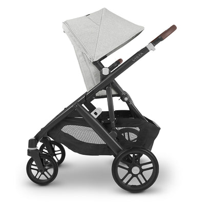 Side view of reversed UPPAbaby VISTA V2 Travel System stroller in -- Color_Anthony