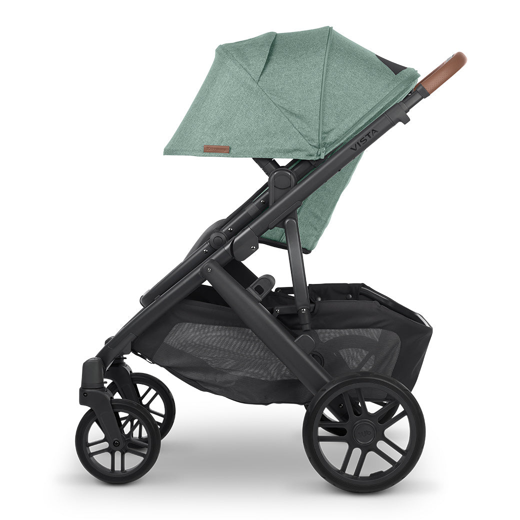 Left side view of UPPAbaby VISTA V2 Stroller with canopy down  in -- Color_Gwen