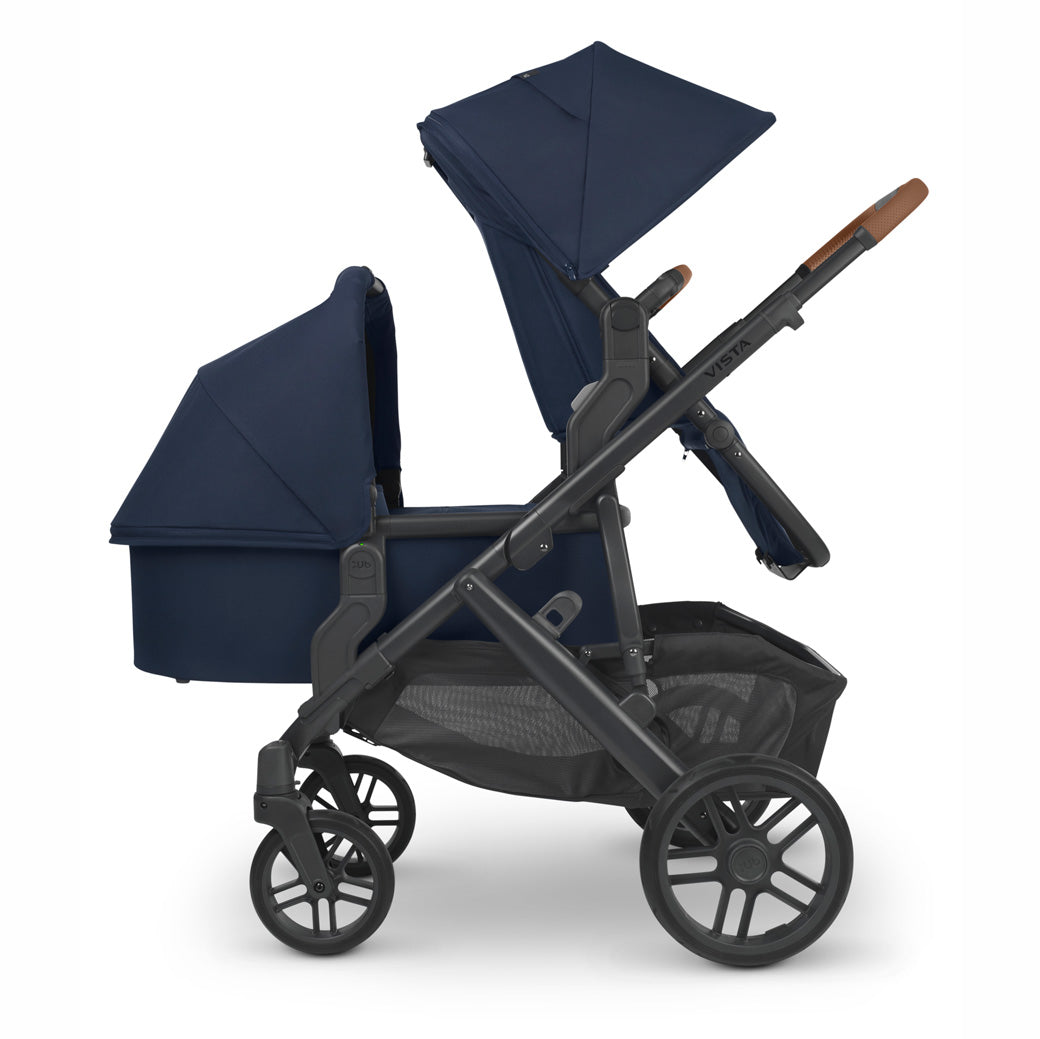 Side view of the UPPAbaby Vista V2 Twin Stroller in -- Color_Noa