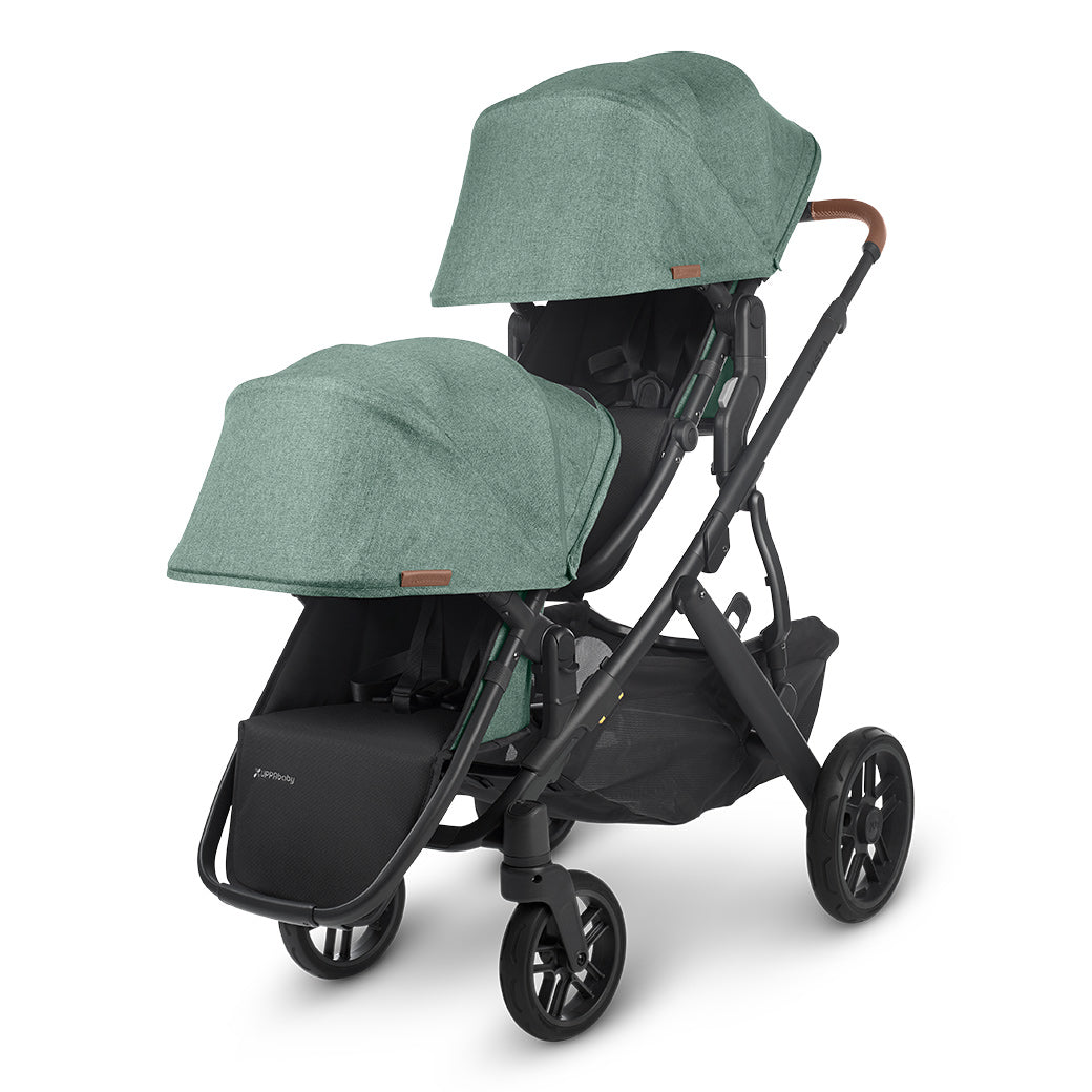 Extendable canopy of the UPPAbaby Vista V2 Twin Stroller in -- Color_Gwen