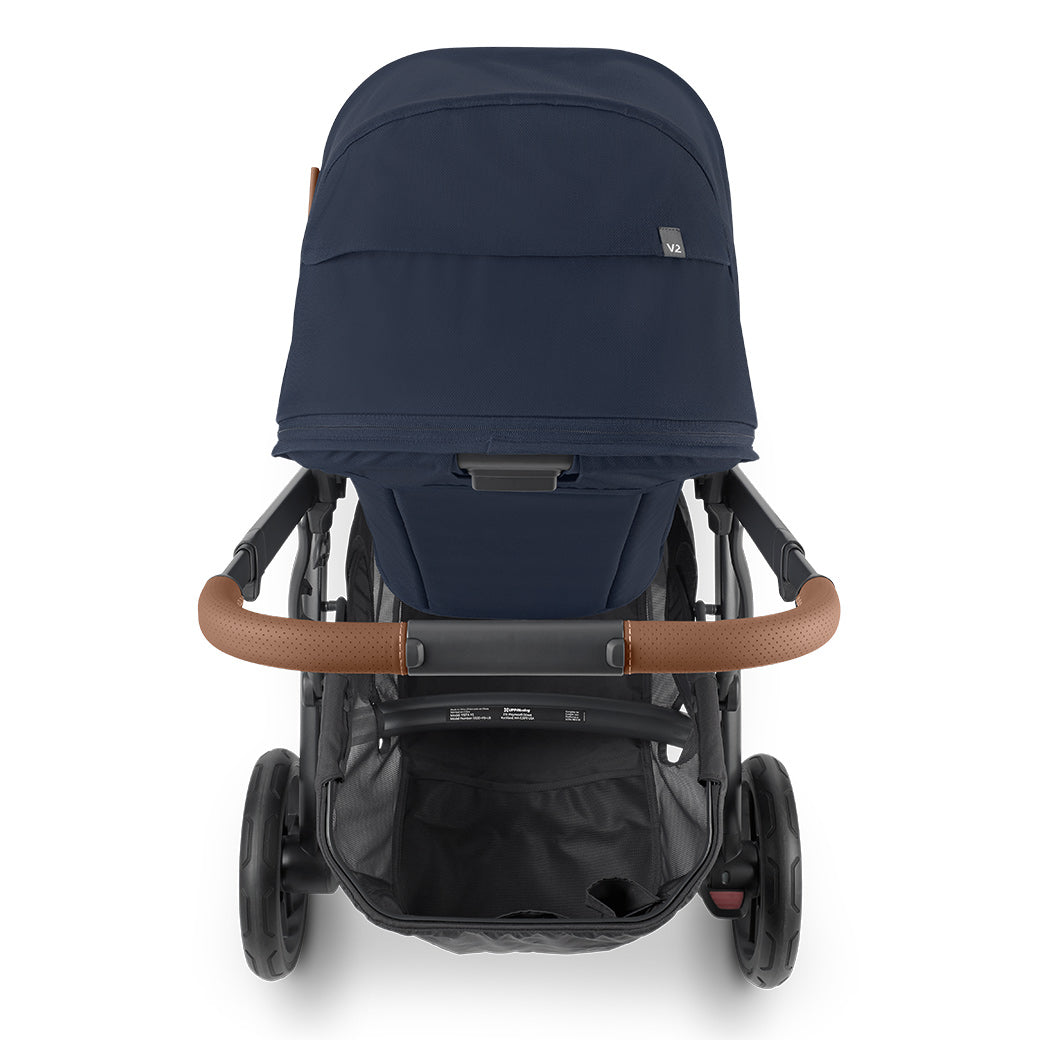 Imagine you're looking down at your vista v2 stroller in deep blue, about to embark on a journey with your little one -- Color_Noa