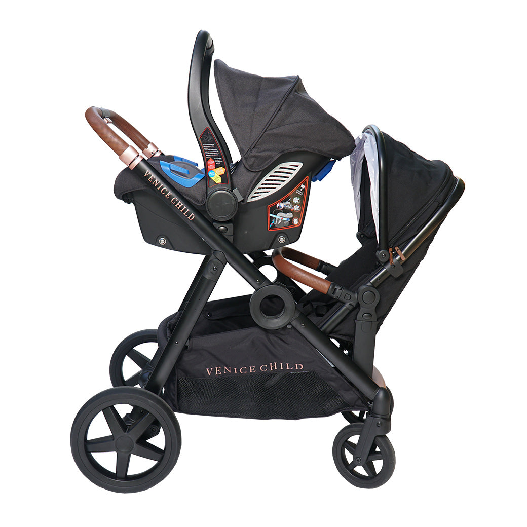 Maverick Single to Double Stroller With Toddler Seat