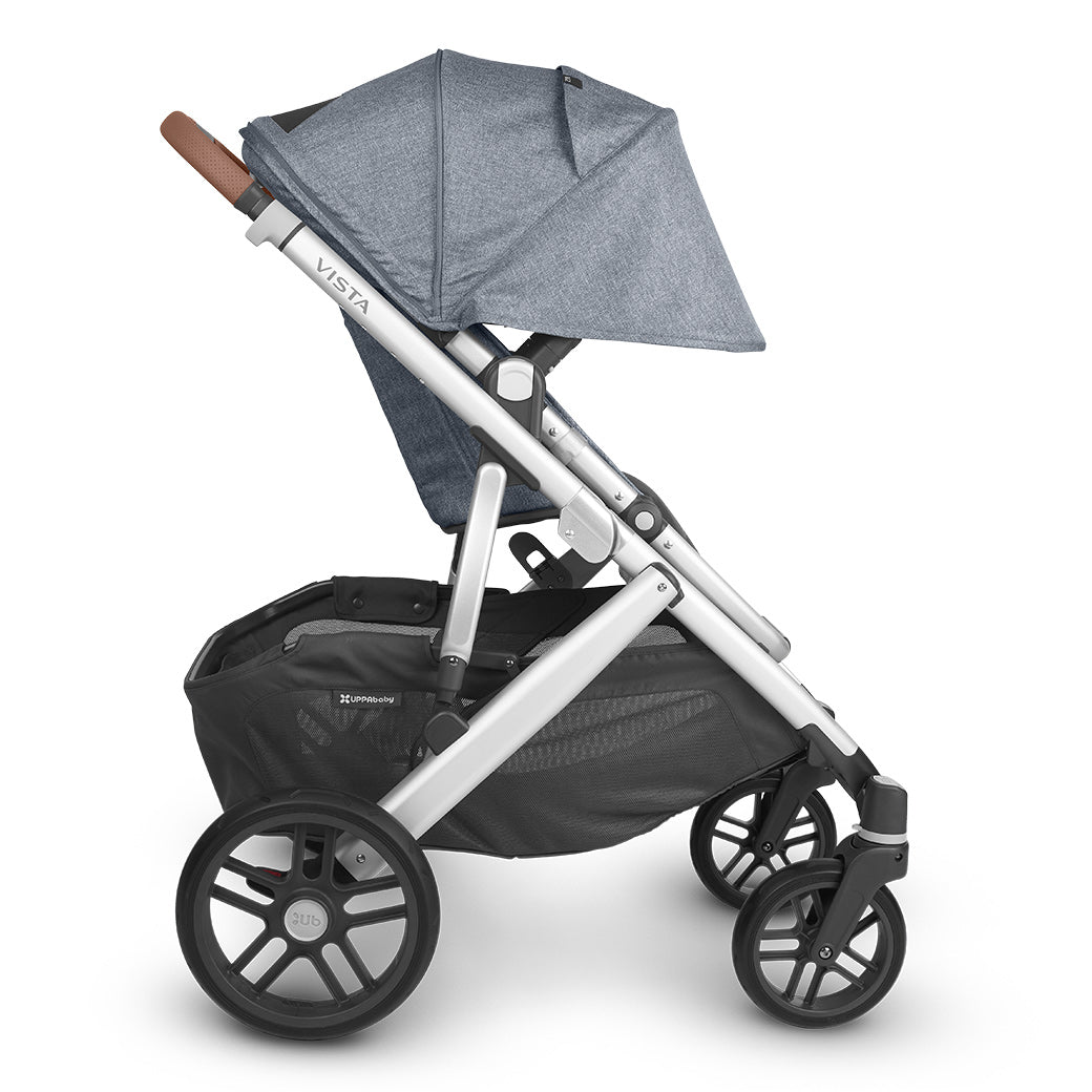 Right side view of the extendable canopy of the UPPAbaby VISTA V2 Stroller in -- Color_Gregory