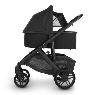 Side view of the bassinet on the UPPAbaby VISTA V2 Stroller in -- Color_Jake