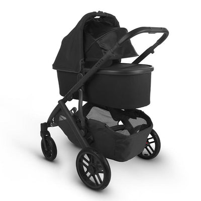 Angled view of the bassinet on the UPPAbaby VISTA V2 Stroller in -- Color_Jake