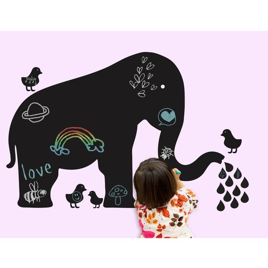 Baby Elephant Chalkboard Wall Sticker