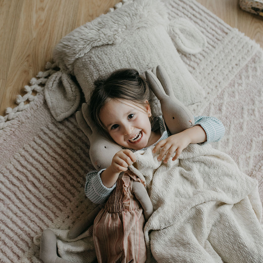 Lorena Canals Pink Nose Sheep Woolable Cushion | Modern Nursery™