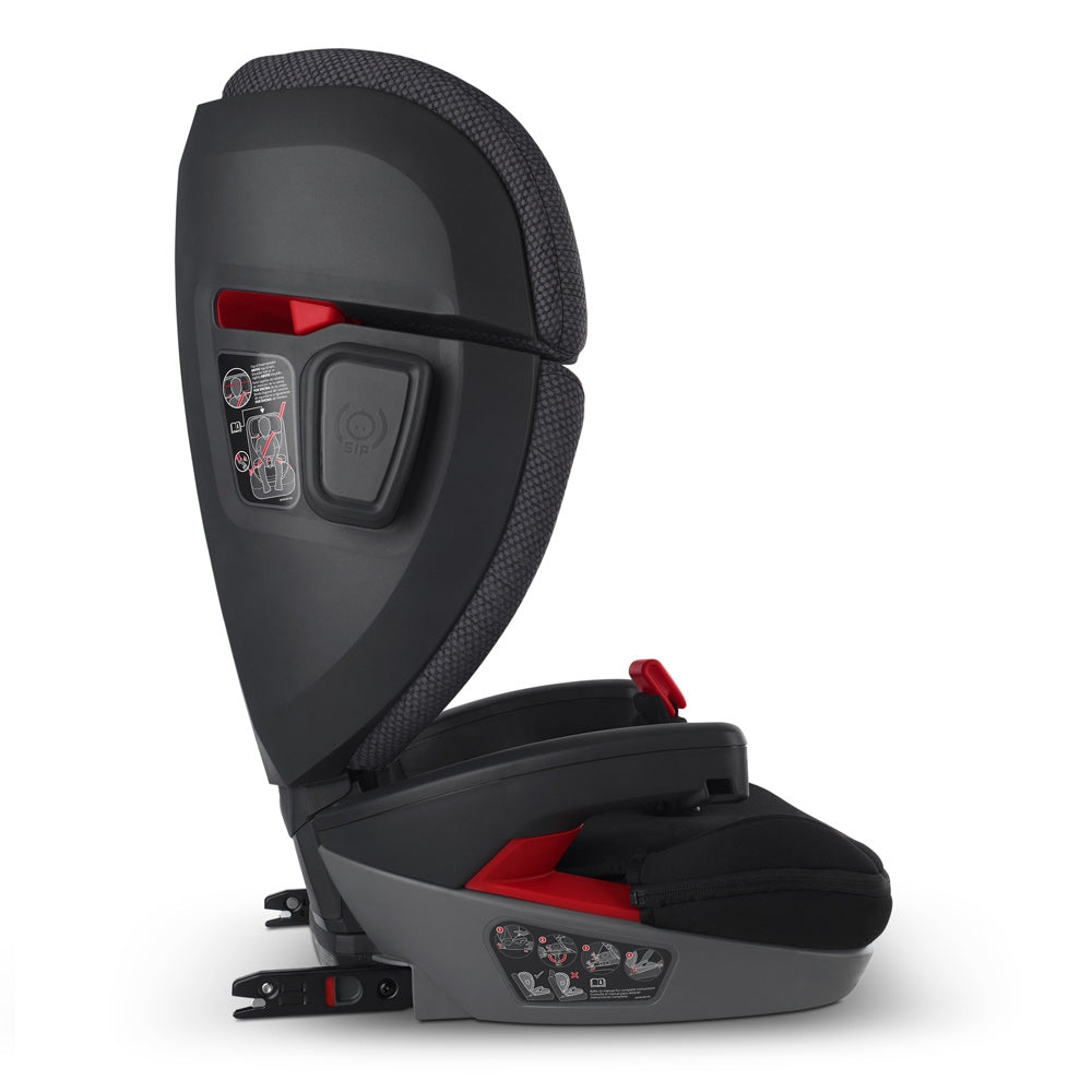 Side view of UPPAbaby Alta Booster Seat with LATCH in -- Color_Jake