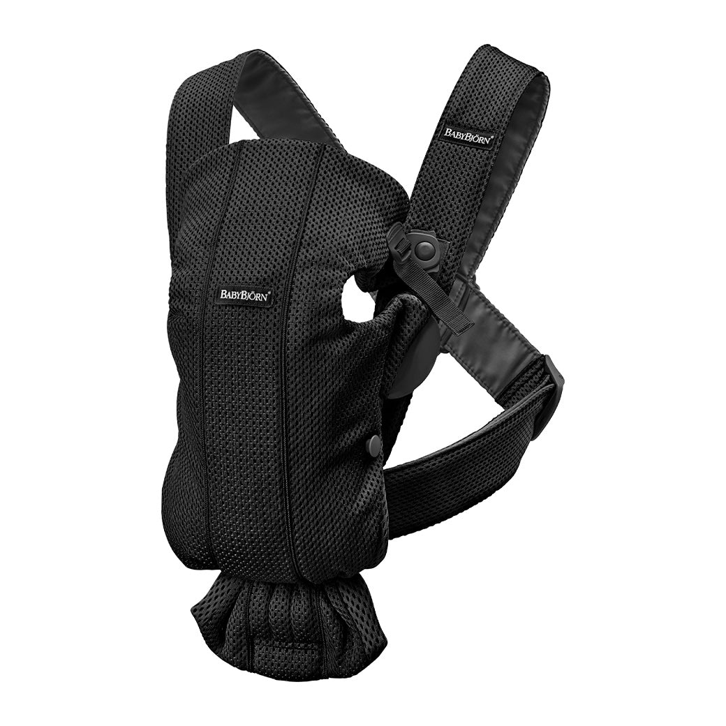 BABYBJÖRN Baby Carrier Mini with top part down in -- Color_Black 3D Mesh