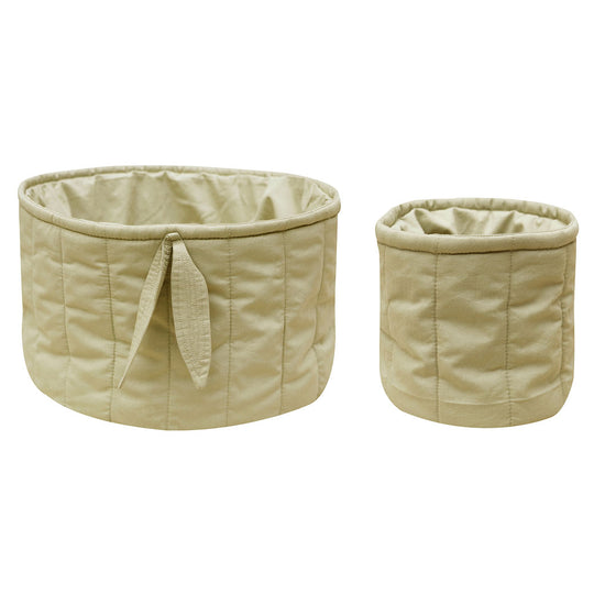 Lorena Canals Bambie Quilted Baskets in -- Color_Olive