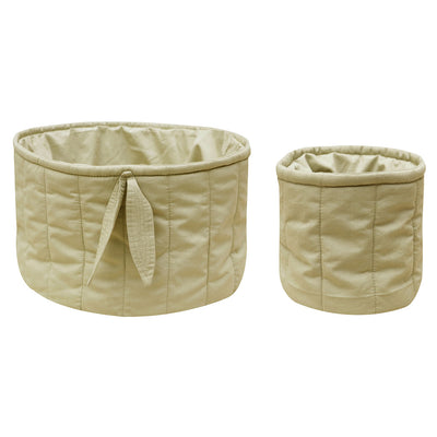 Lorena Canals Bambie Quilted Baskets in -- Color_Olive