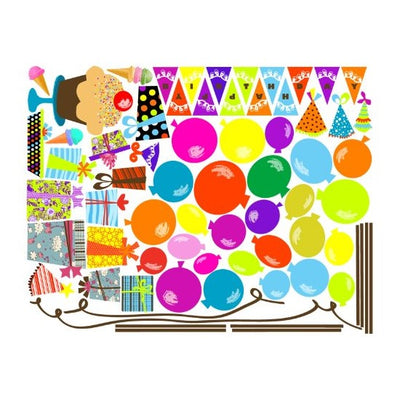 Congratulations and Celebrations Birthday Overlay Wall Stickers