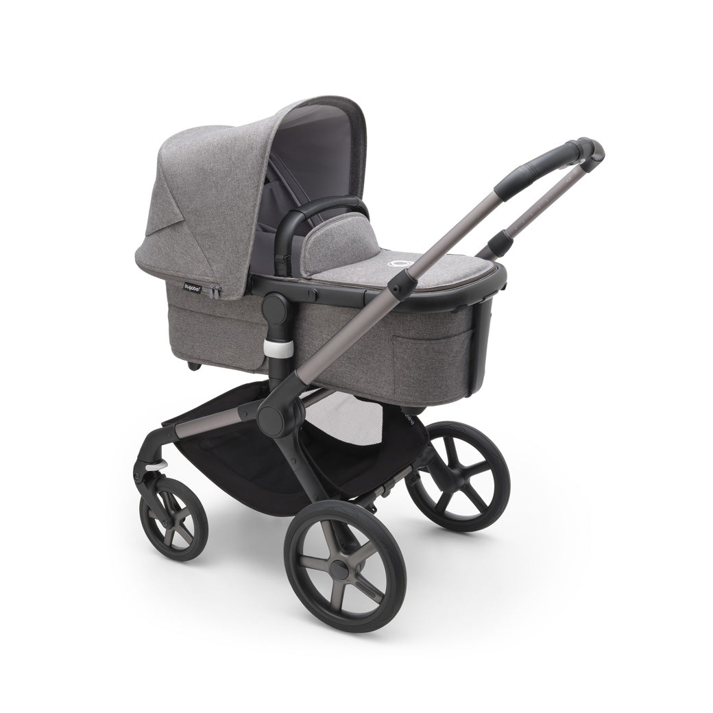 Side view of the Bugaboo Fox 5 Stroller in -- Color_Grey Melange