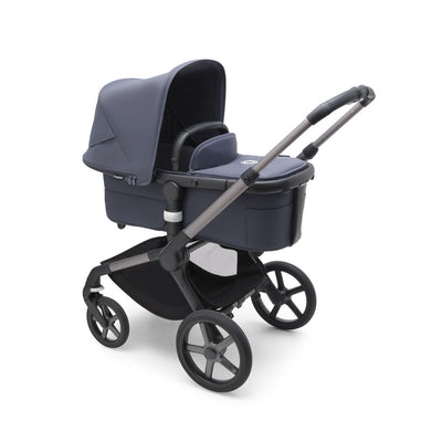 Side view of the Bugaboo Fox 5 Stroller in -- Color_Stormy Blue