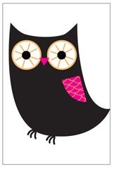 Chalkboard Owl Wall Decor Stickers