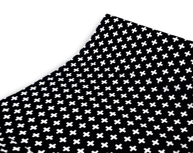 Cross Changing Pad Cover in Black