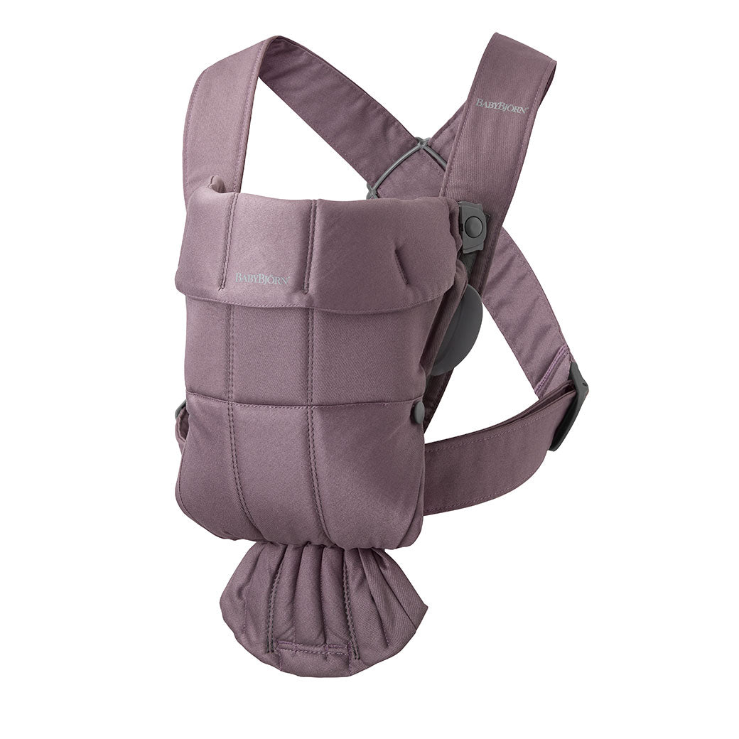 BABYBJÖRN Baby Carrier Mini with top part down with top part down in -- Color_Dark Purple Woven