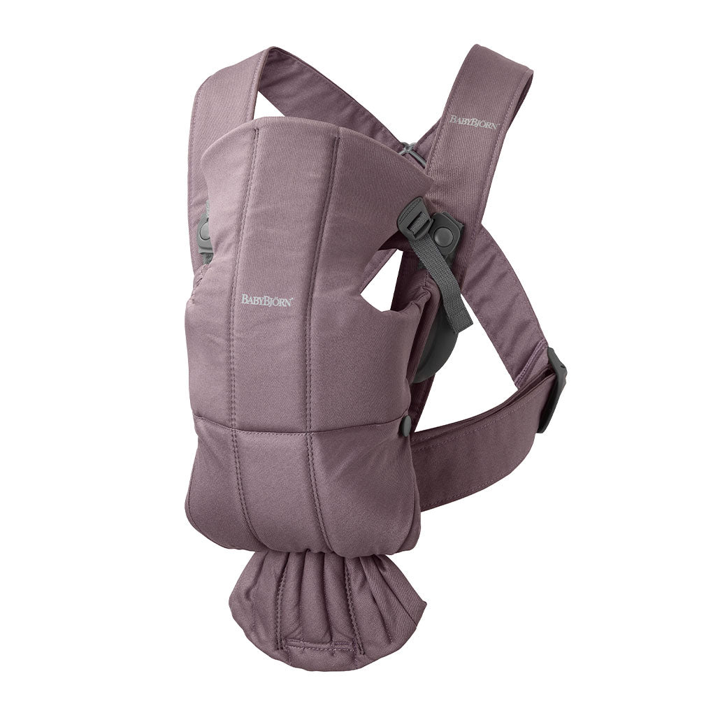BABYBJÖRN Baby Carrier Mini with top part down in -- Color_Dark Purple Woven