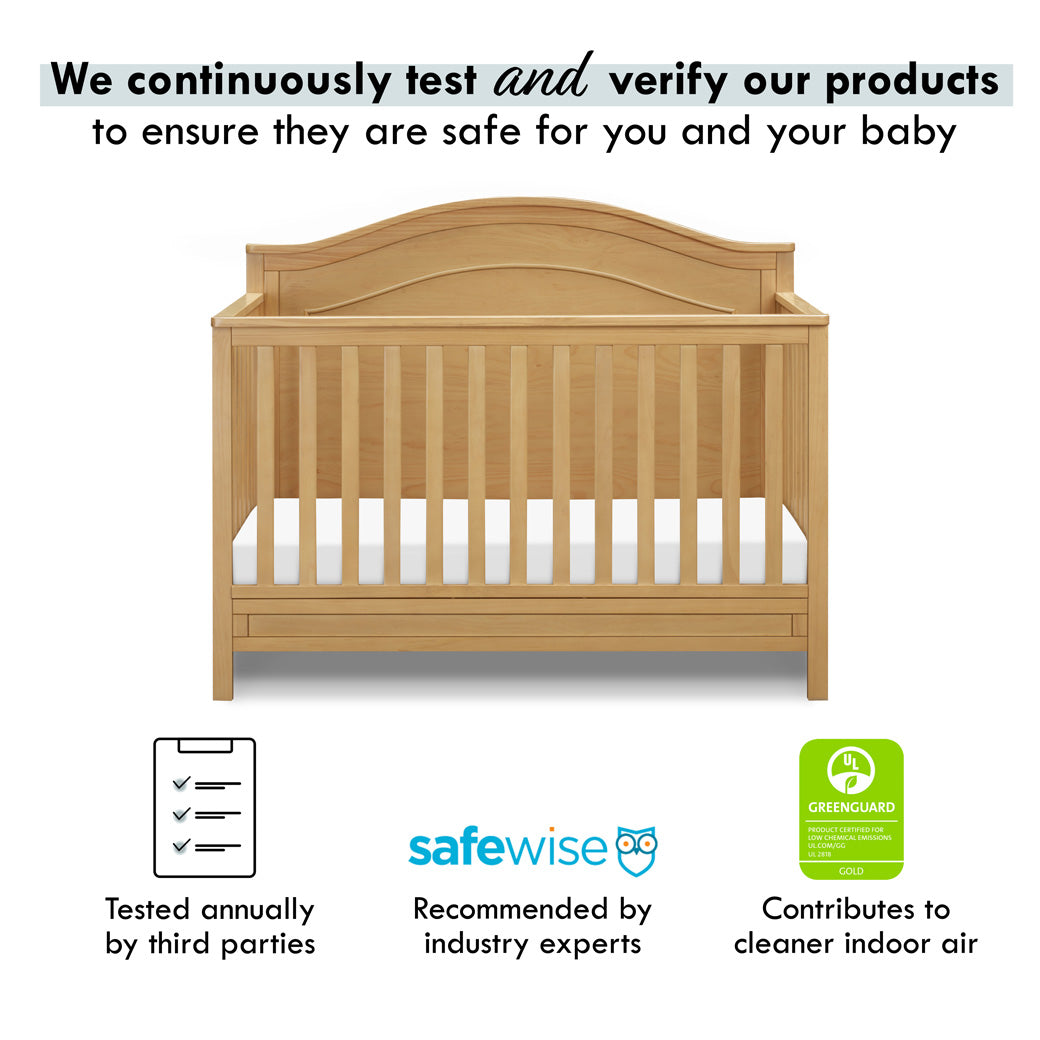 The DaVinci Charlie 4-in-1 Convertible Crib certifications in -- Color_Honey