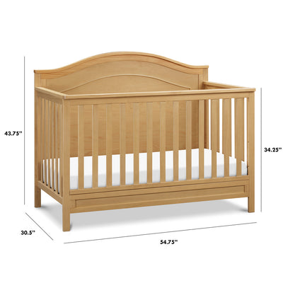Dimensions of The DaVinci Charlie 4-in-1 Convertible Crib in -- Color_Honey
