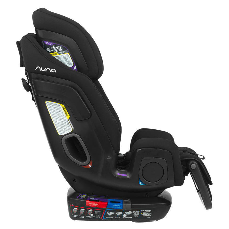 Profile view of Nuna EXEC Car Seat in Color_Caviar