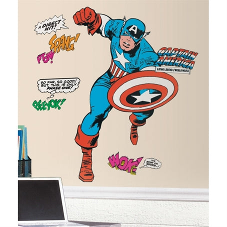 Classic Captain America Giant Wall Decals