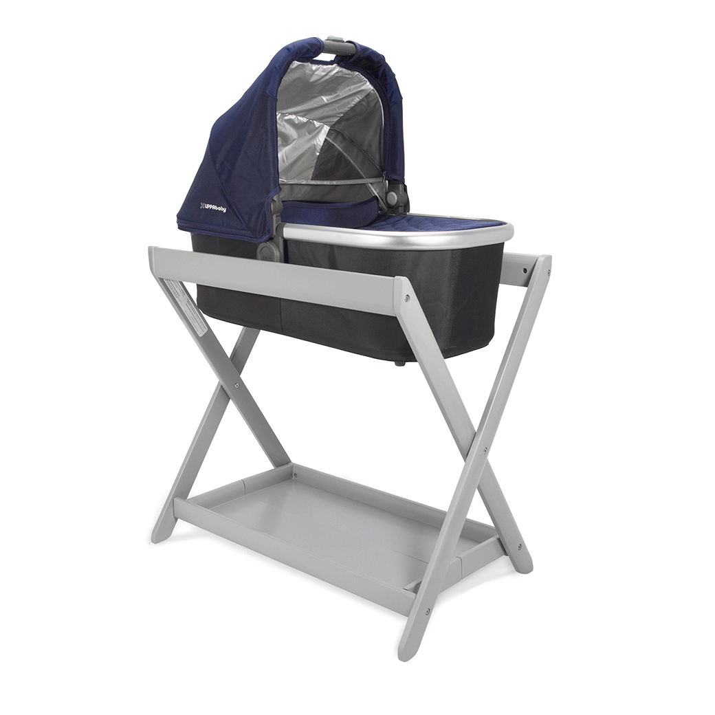 UPPAbaby Bassinet Stand with a bassinet in -- Color_Grey