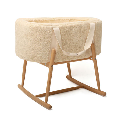 Charlie Crane KUKO Moses Basket on a stand in -- Color_Fur Milk