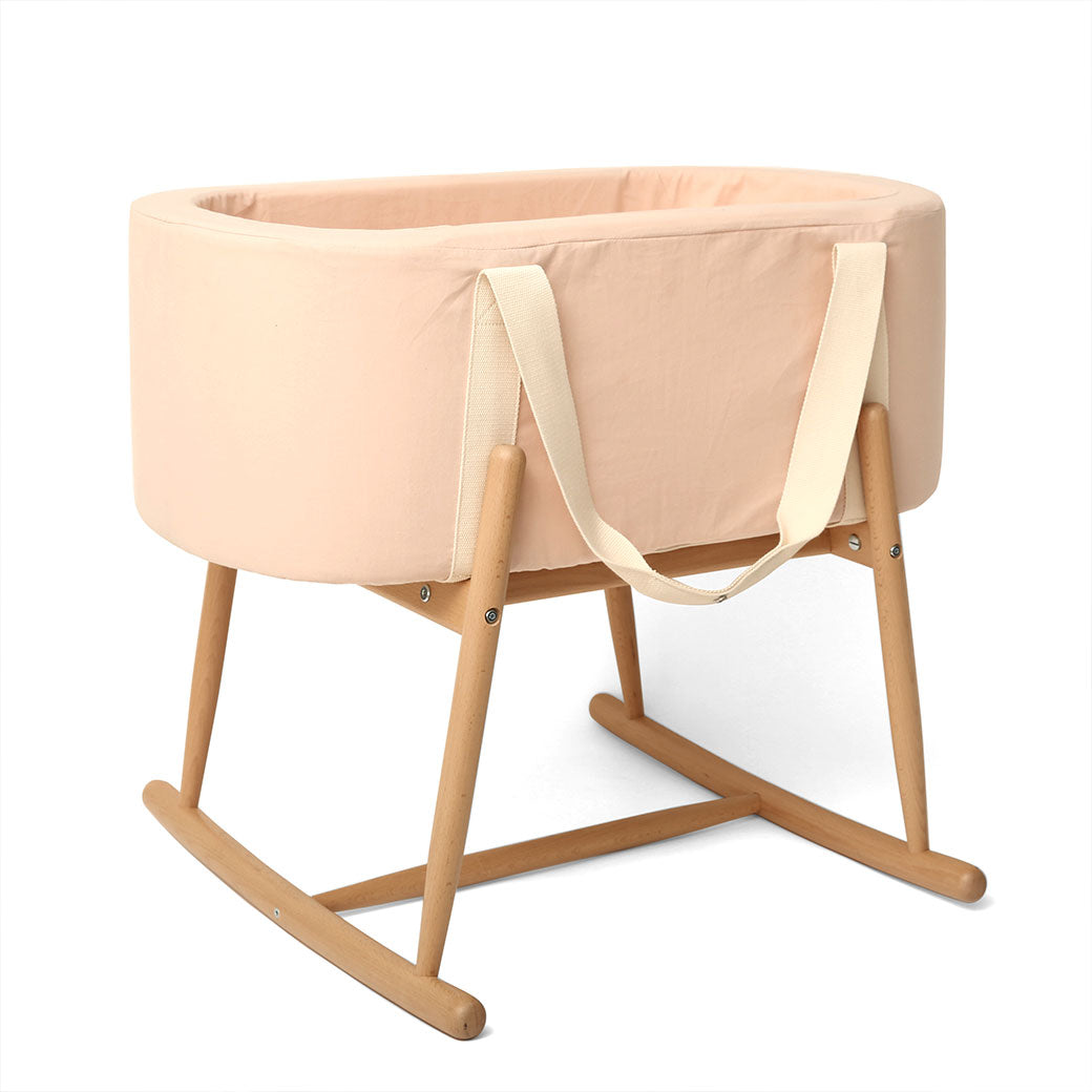 Charlie Crane KUKO Moses Basket with stand in -- Color_Nude Organic Cotton
