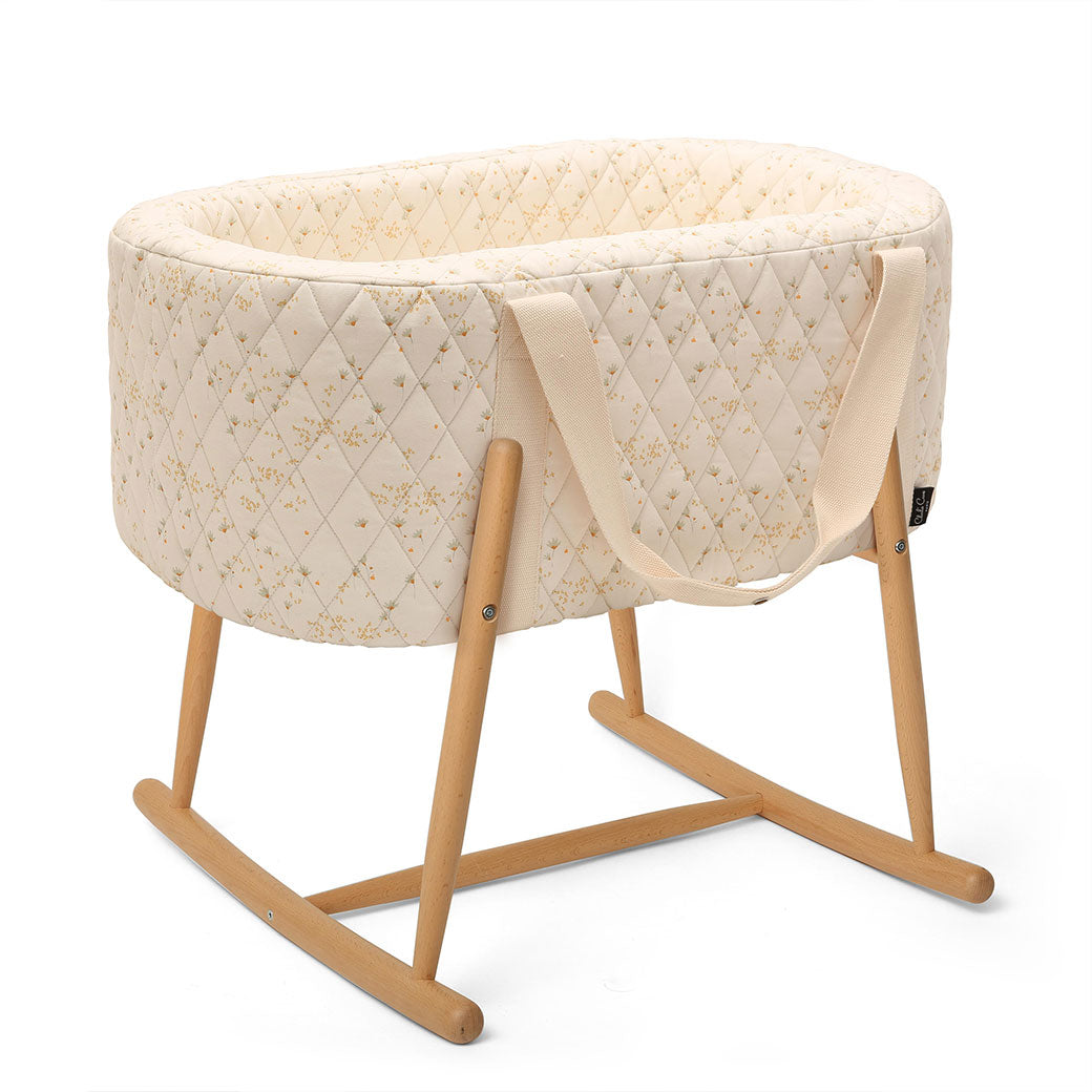Charlie Crane KUKO Moses Basket on a stand in -- Color_Pia Organic Cotton