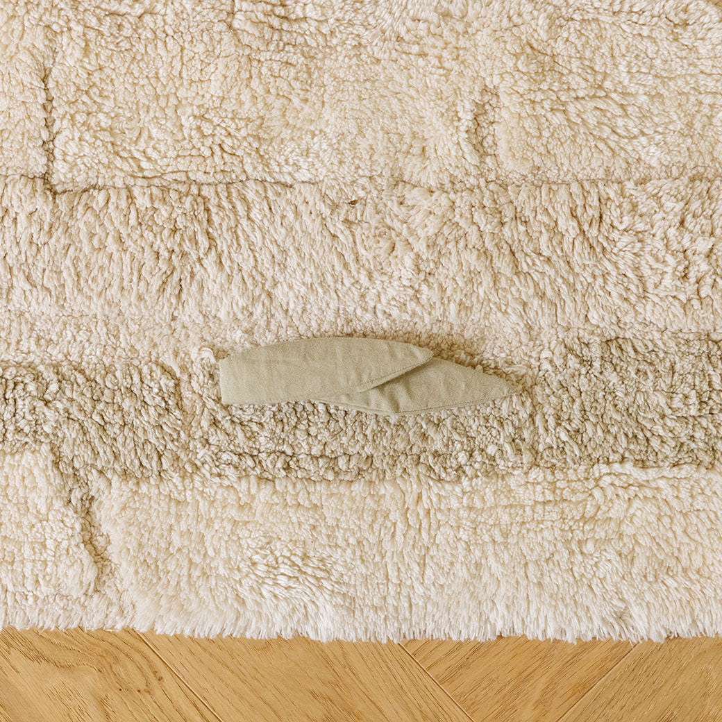 Closeup of a detail of Lorena Canals Bamboo Forest Washable Rug