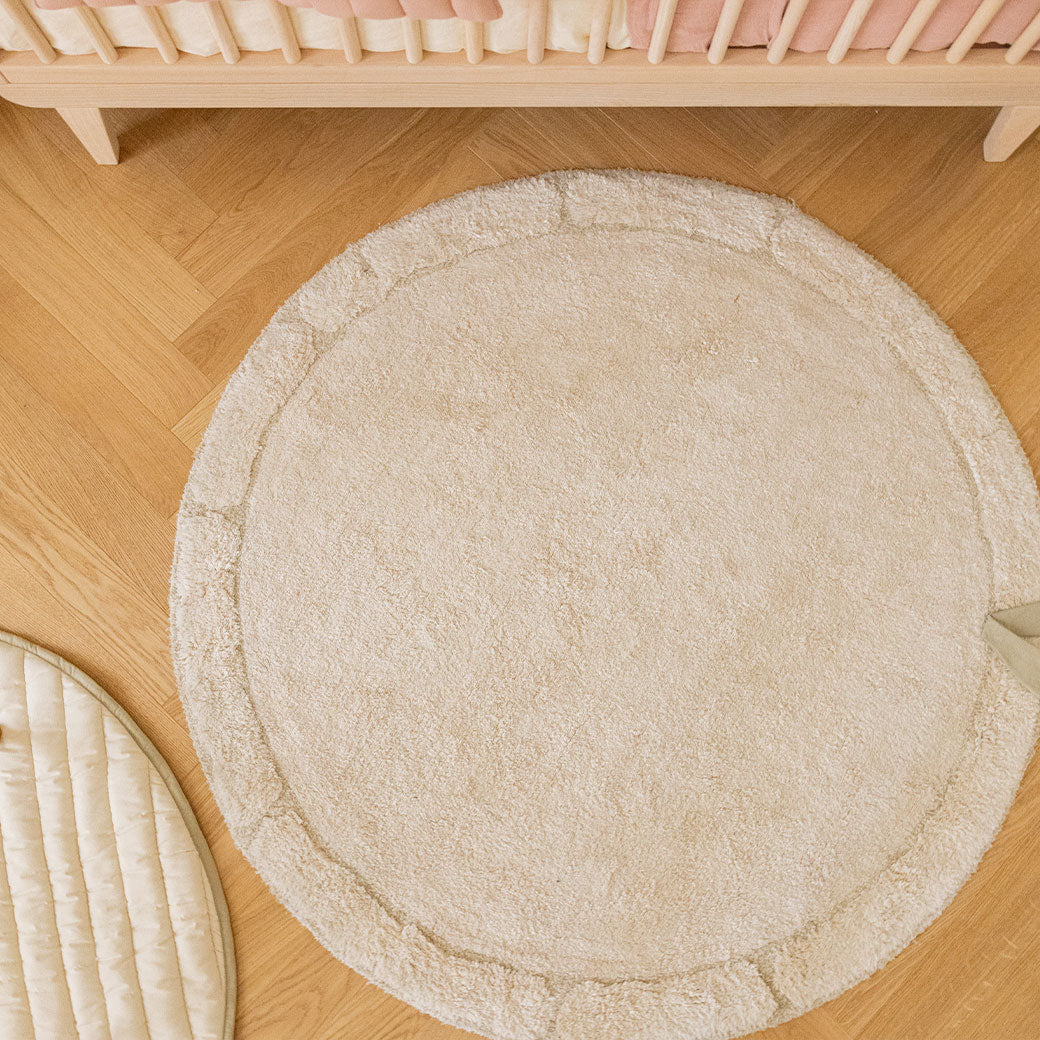 Top lifestyle view of Lorena Canals Bamboo Leaf Washable Rug