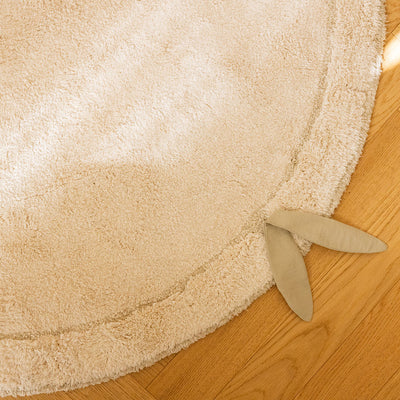 Lorena Canals Bamboo Leaf Washable Rug lifestyle closeup view