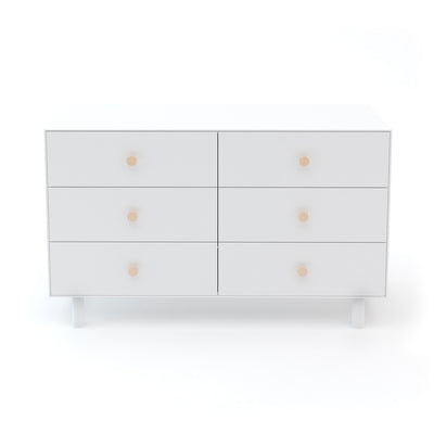 Oeuf 6 Drawer Dresser in -- Color_White with Fawn Base
