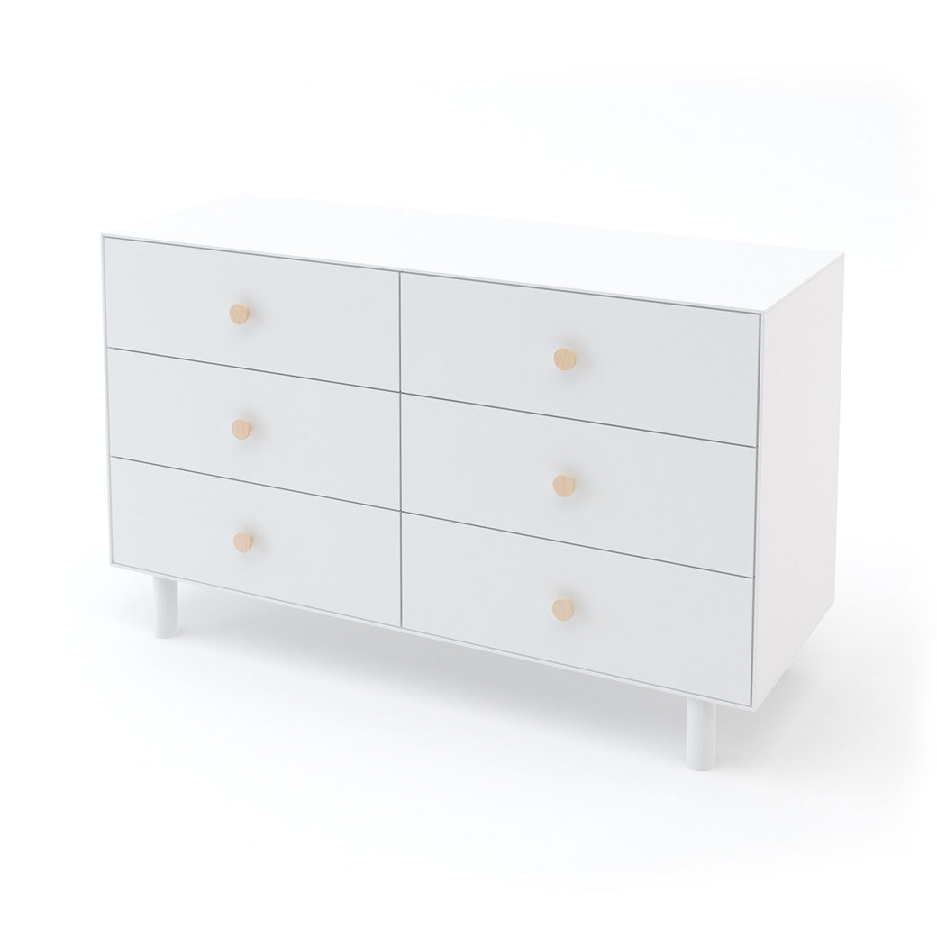 Oeuf 6 Drawer Dresser in -- Color_White with Fawn Base