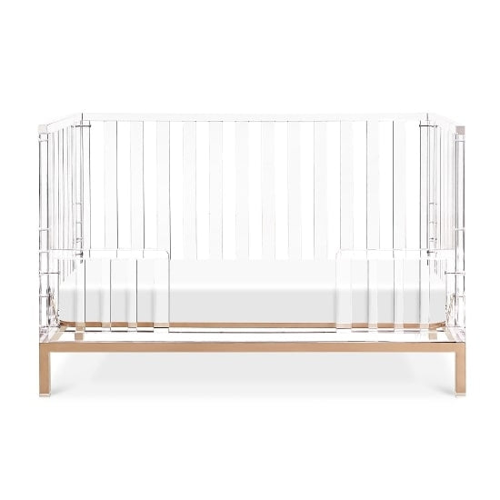 Luma Crib in Acrylic and Rose Gold