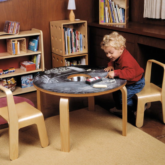 Woody Chalkboard Table