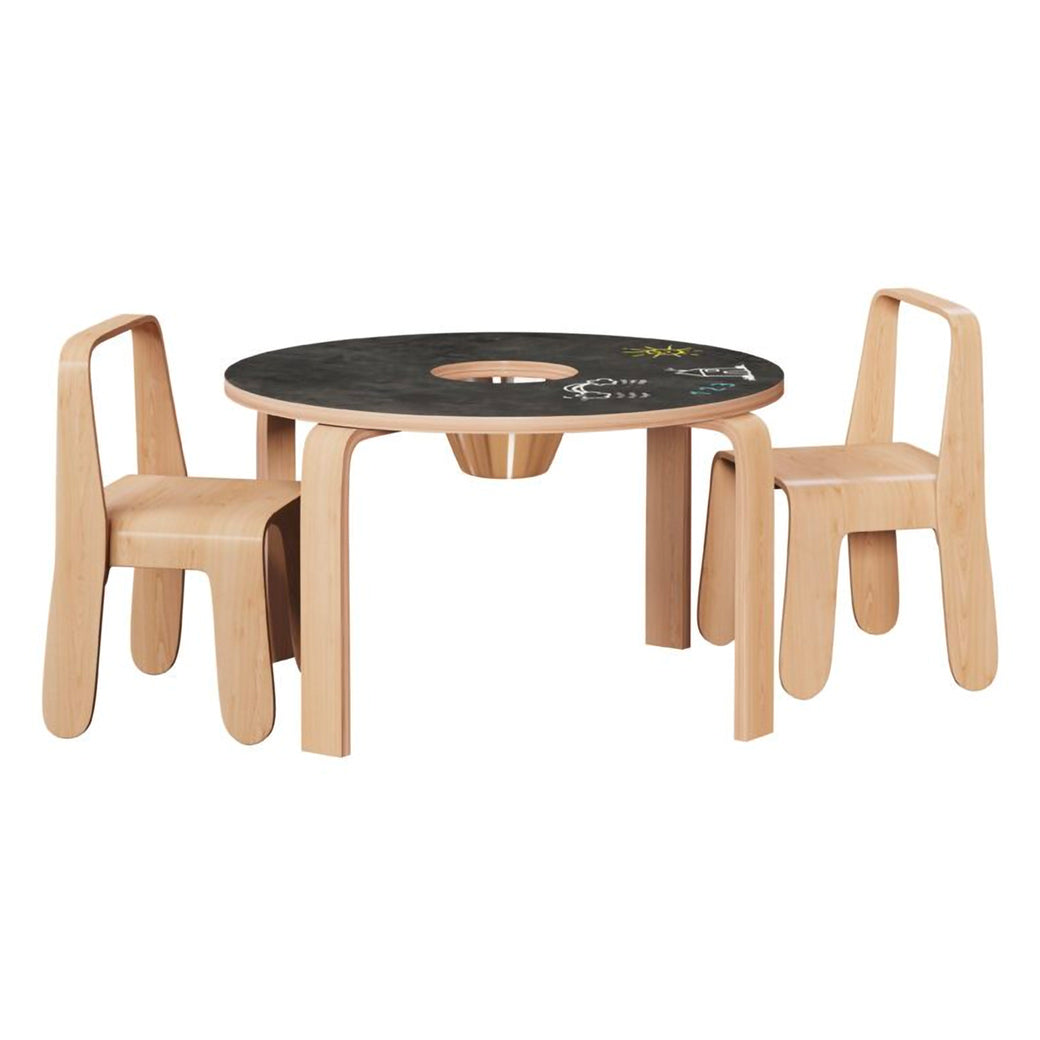 Woody Chalkboard Table