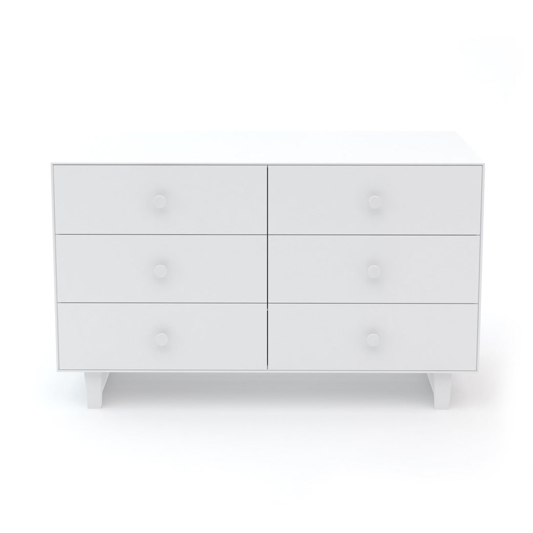 Oeuf 6 Drawer Dresser in -- Color_White with Rhea Base