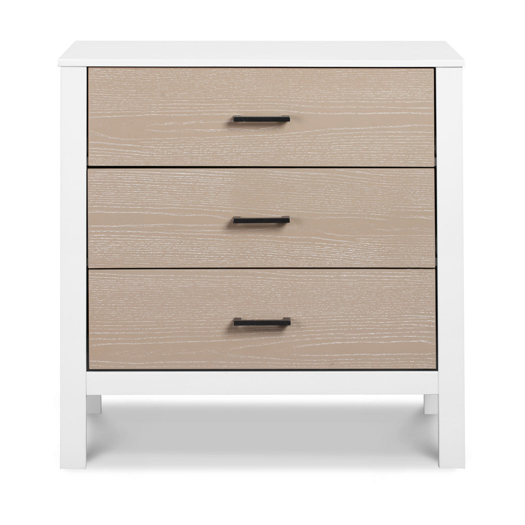 Front view of Carter's by DaVinci Radley 3-Drawer Dresser in -- Color_White/Coastwood