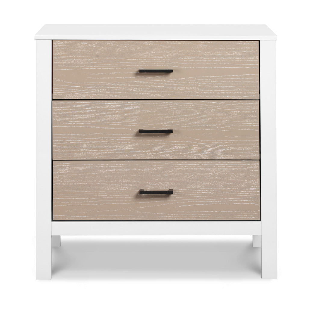 Front view of Carter's by DaVinci Radley 3-Drawer Dresser in -- Color_White/Coastwood