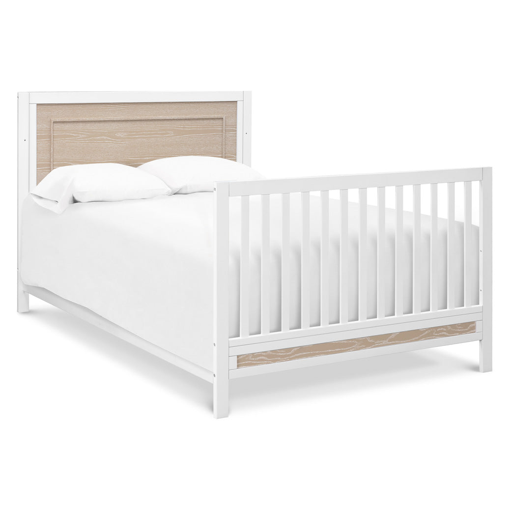 Carter's by DaVinci Radley 4-in-1 Convertible Crib as full-size bed in -- Color_White/Coastwood